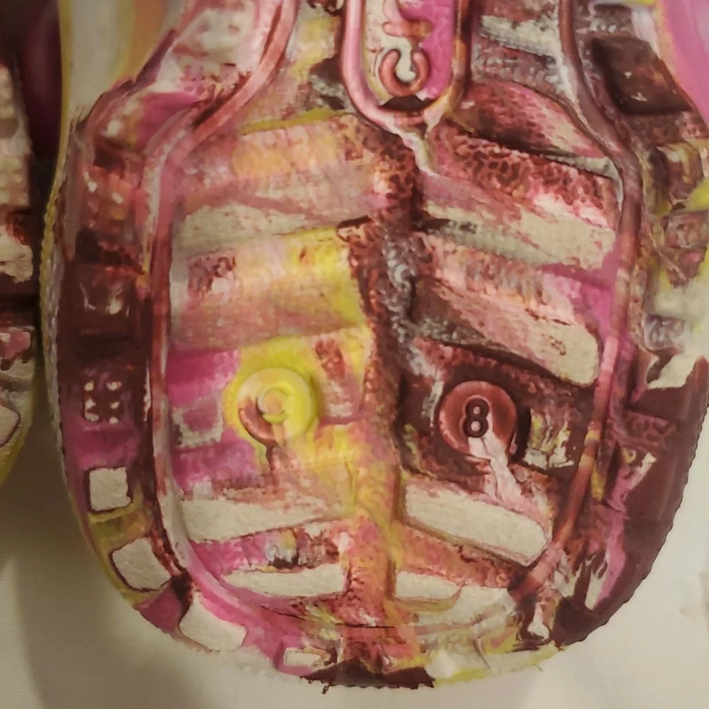 CROCS Pink and Yellow Sandals with Whimsical Design (31)